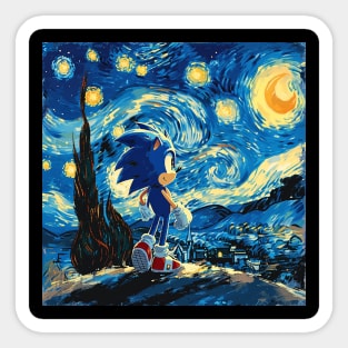 sonic starry night Sticker